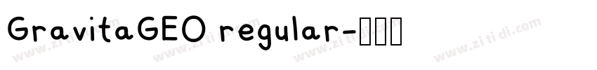 GravitaGEO regular字体转换